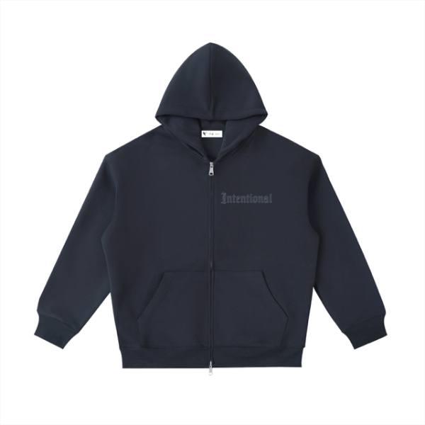 Intentional Zip-Up in Blue