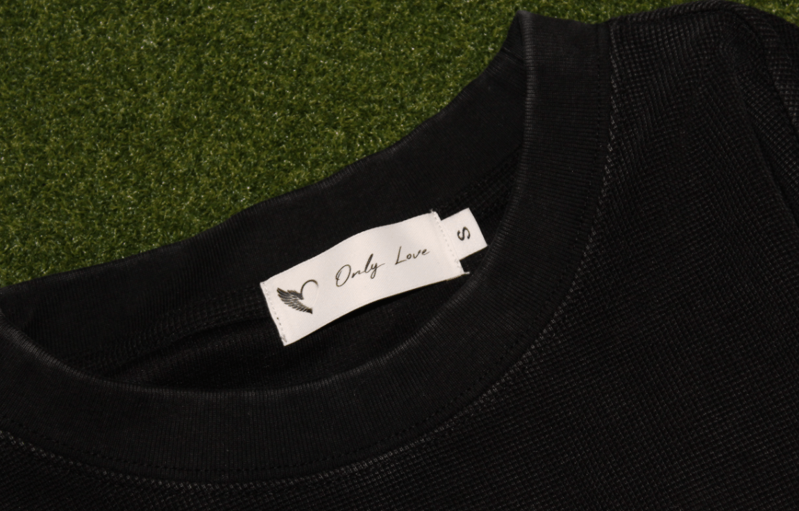 Only Love woven neck label