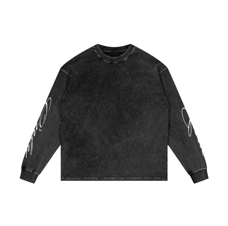 OnlyLove acid-wash long sleeve