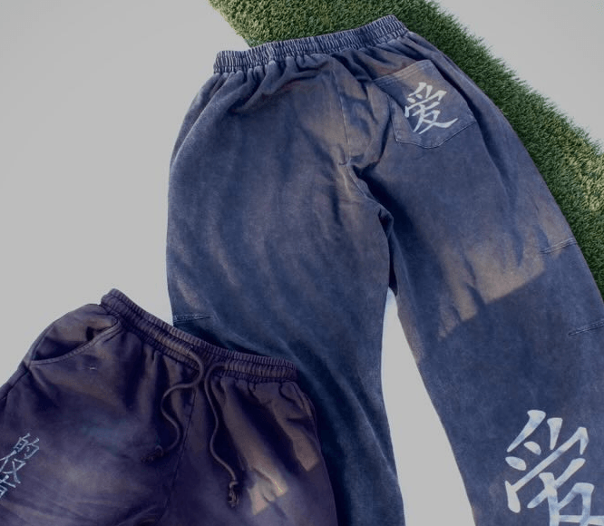 Two cotton-sweat pairs, studio